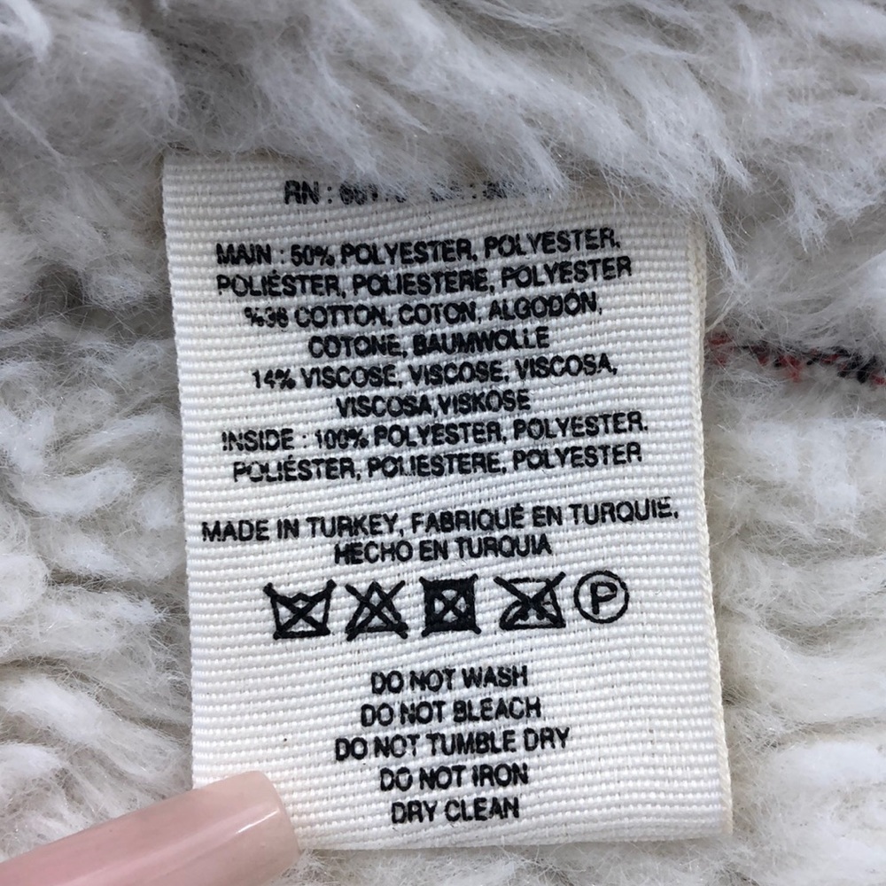 Anthro Hei Hei Jacquard Shearling Lined Vest, XS - Picture 6 of 8